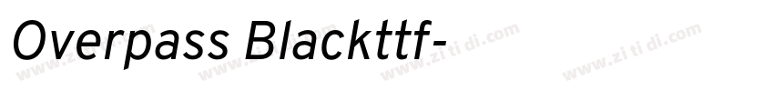 Overpass Blackttf字体转换